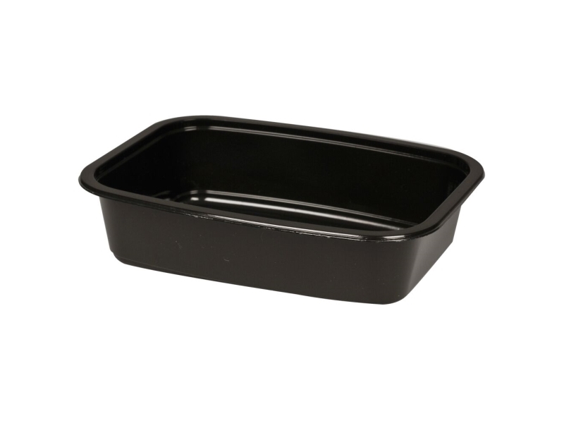 Plastbakke, ABENA Cater-Line, 14,5x10,8x3,7cm, 350 ml, 400 ml, sort - (350 stk.)