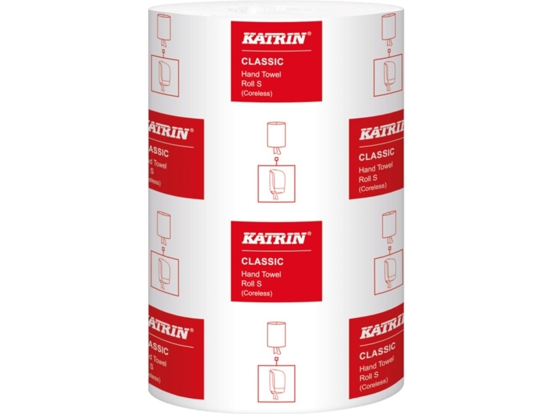 Pyyherulla, Katrin Classic, 1-kertainen, Mini, 116m x 20,5cm, Ø13cm, valkoinen, sekakuituinen - (12 kpl)