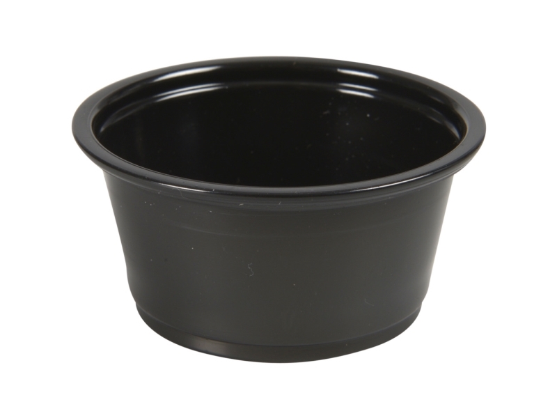 Portionsbæger, Abena Cater-Line, 3Cm, Ø6,2Cm, 60 Ml, 60 Ml, Sort, Pp, 60 Ml - (20 Stk.)
