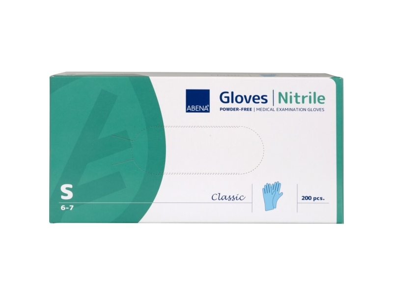 Untersuchungshandschuh, Abena Classic, S, Blau, Nitril