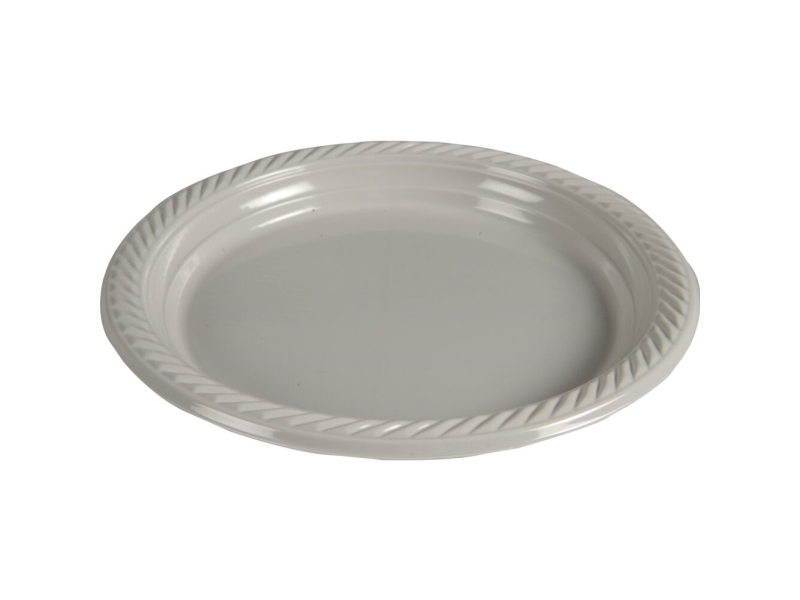 Uudelleenkäytettävä lautanen, ABENA Gastro, Ø23cm, vaaleanharmaa - (12 kpl)