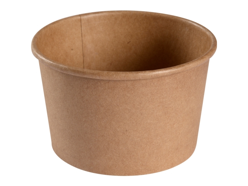 Bæger, Abena Gastro, 5,7Cm, Ø9,8Cm, 240 Ml, 240 Ml, Brun, Kraft/Pe, 240 Ml - (20 Stk.)