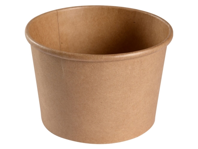 Bæger, Abena Gastro, 7,7Cm, Ø11,5Cm, 500 Ml, 500 Ml, Brun, Kraft/Pe, 500 Ml - (10 Stk.)