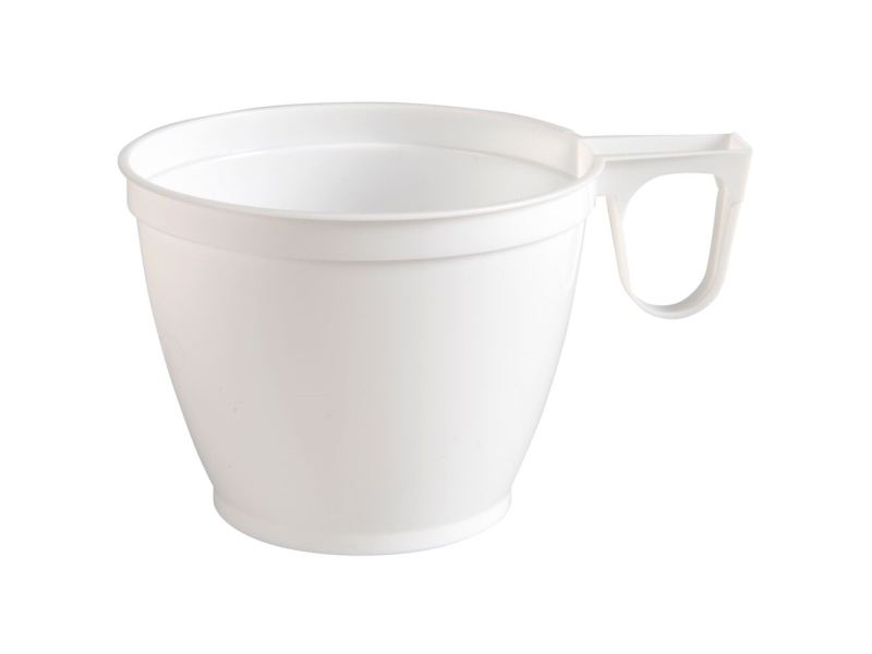 Kop med hank, ABENA Gastro, 5,8cm, Ø7,8cm, 15 cl, 18 cl, hvid - (20 stk.)