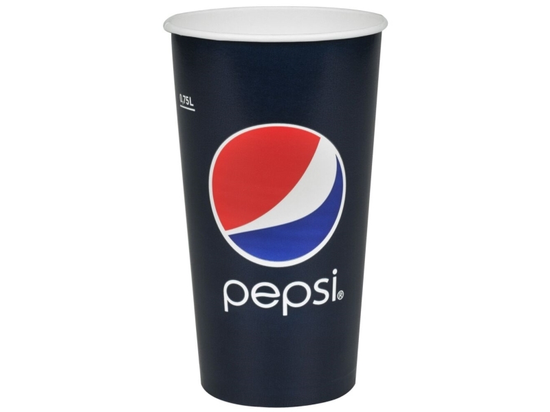 Papbæger, Pepsi, 17,8Cm, Ø10,5Cm, 75 Cl, 100 Cl, Blå, Pap/Pe