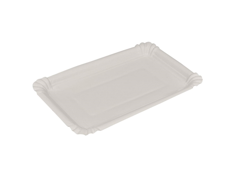 Korvbricka, ABENA Gastro, 20x13cm, vit - (6 st.) | Catering - Engångsservis - Tallrikar | GameStuff