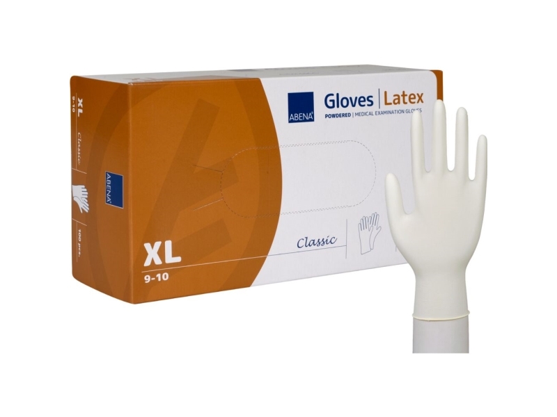 Tutkintakäsine, ABENA Classic, XL, luonnon, lateksi - (10 kpl)