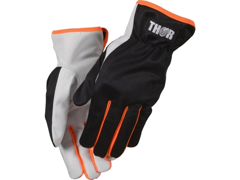 Gedeskindshandske, THOR, 11, sort, gedeskind/polyester - (12 stk.)