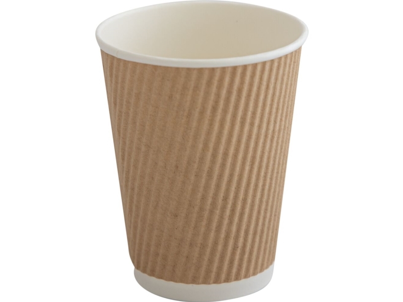 Kaffebæger, ABENA Gastro, 11cm, Ø9cm, 36 cl, brun, pap/PE, 12 oz - (20 stk.)