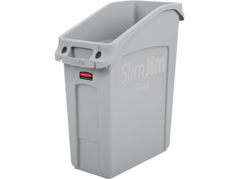 Roskakori, Rubbermaid Slim Jim, harmaa, muovi, 49 l