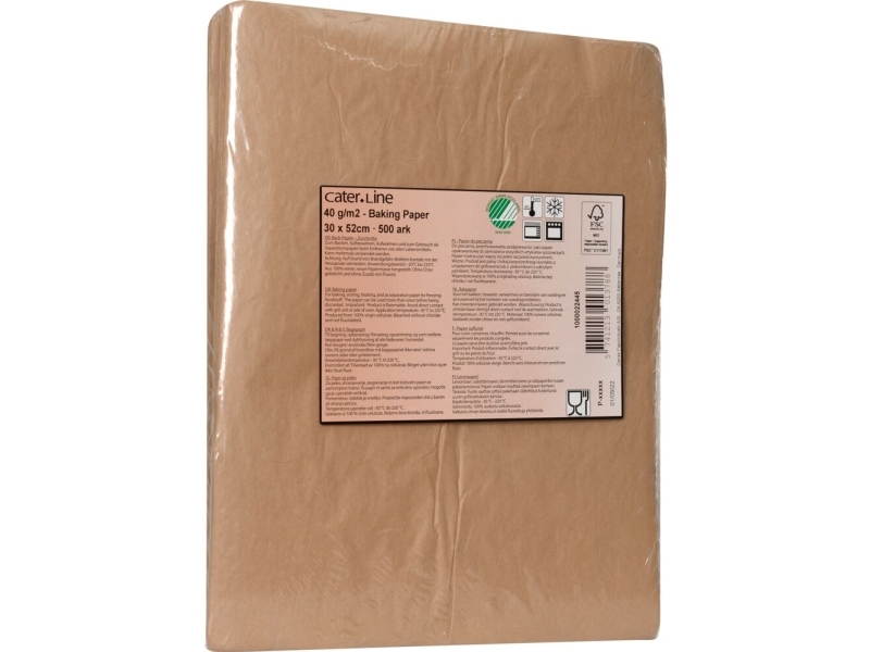 Bagepapir, Abena Cater-Line, 52X30cm, Ubleget, Papir/Silikone/Virgin
