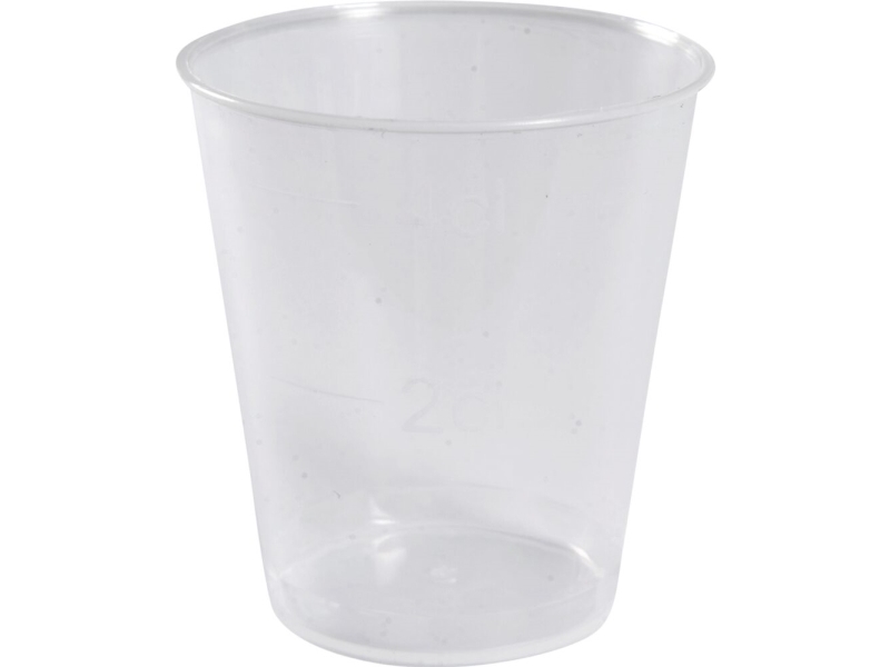 Återanvändbara shotglas, ABENA Gastro, 5cm, Ø4,4cm, 4 cl, 5 cl, klara - (50 st.) | Catering - Engångsservis - Glas | GameStuff