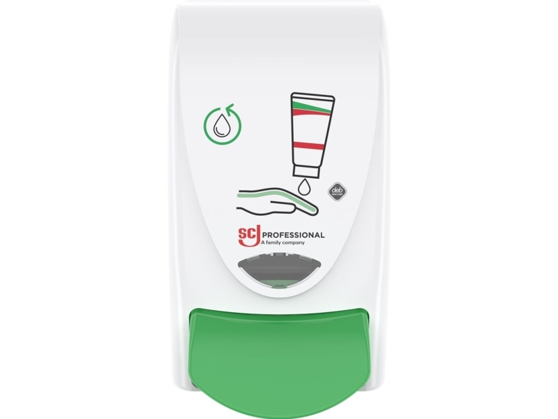 Dispenser Restore Manuel Plast hvid/grøn til 1ltr creme patron,stk