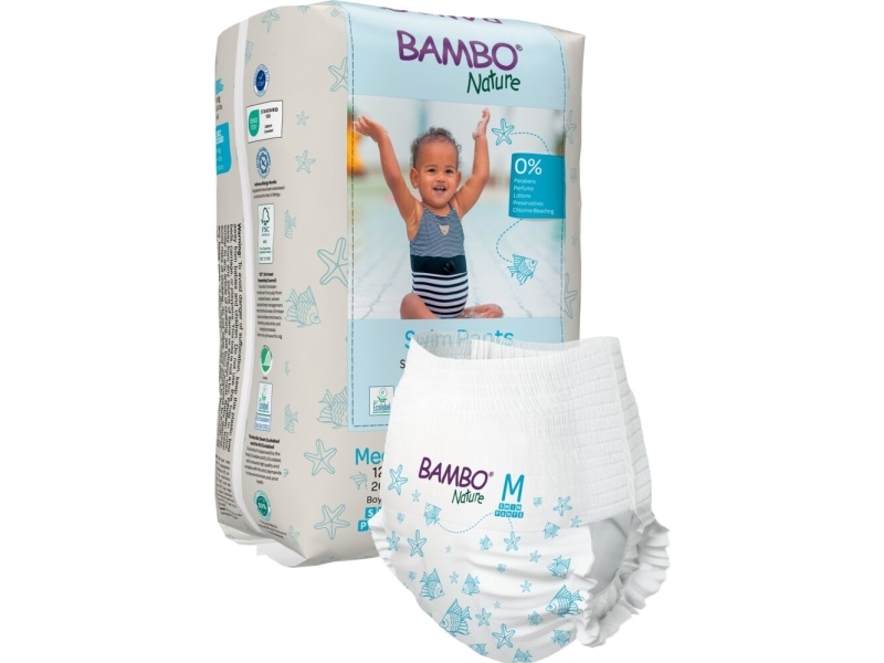 Babyblöja, badblöja, Bambo Nature, M - (10 st) | Hälsa - Personlig vård - Blöjor | GameStuff