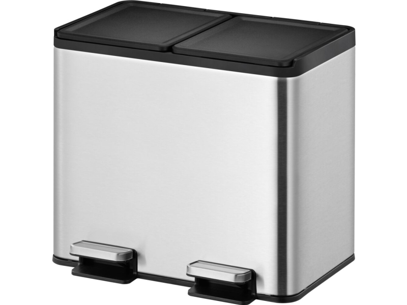 Treteimer, Eko Essential, Stahlmatte, 2-Raum