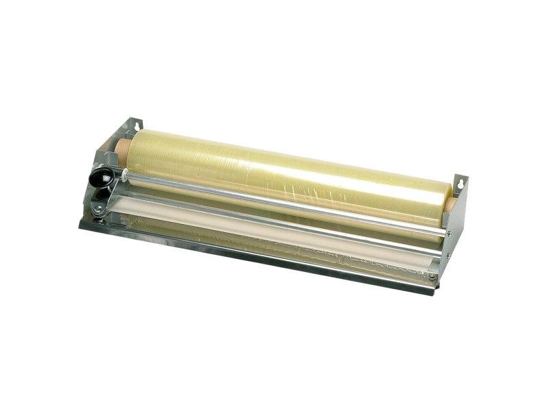 Dispenser, ABENA Cater-Line, 45x18x9 cm, sølv, rustfrit stål, med rulleskær, til film