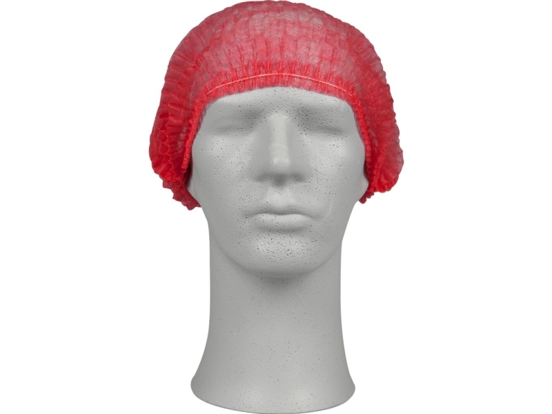 Hårnet, ABENA Classic, L, 10 gsm, rød, PP, usteril