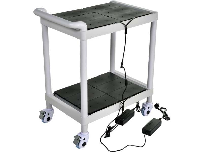 Laddningsvagn L45xW64.8xH84.5cm För 24 LED-lampor Svart/Vit, 1 st | Catering - Matförpackning - Övriga | GameStuff