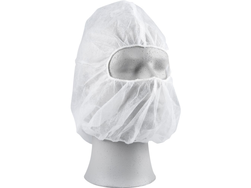 Balaklavamössa, ABENA, One size, vit, PP, icke-steril - (10 st) | Kläder & Säkerhet - Arbetskläder - Engångskläder | GameStuff