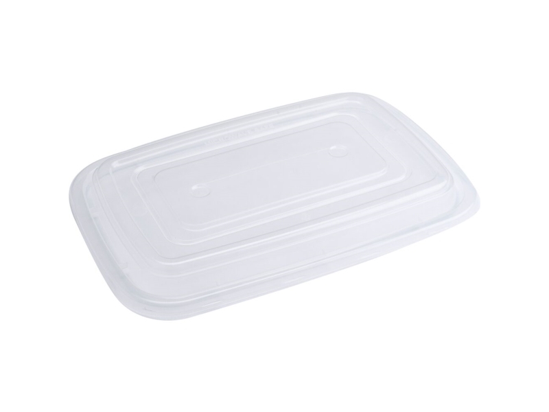 Låg til take-away bakke, ABENA Cater-Line, 20,1x14x1,6cm, klar - (8 stk.)