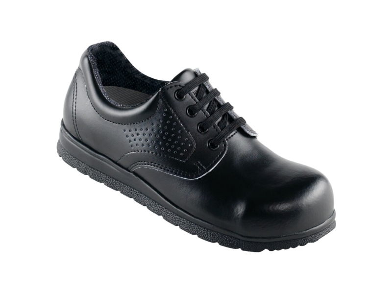 Sko Sundhed str 42 med Snøre/Polstring/Chock absorbering Sort,1 par