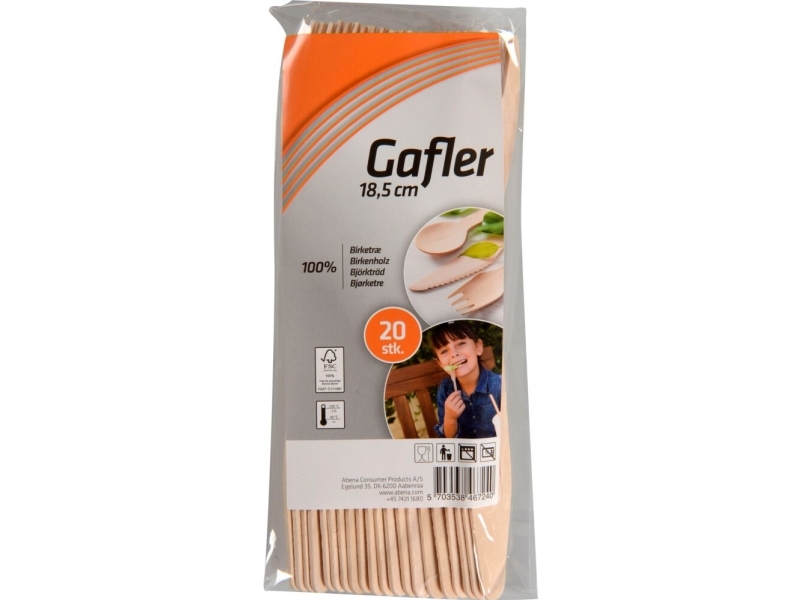 Gaffel, Consumer, 18,5cm, natur - (34 stk.)