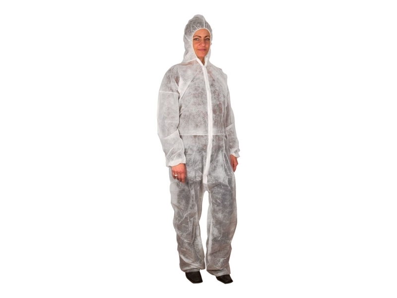 Kertakäyttöhaalari, ABENA Classic, S/M, 170x60cm, valkoinen, PP, ei-steriili - (50 kpl) - (50 kpl)