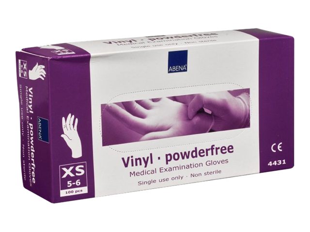 Abena - Handsker - Engangsmateriale - Størrelse: 5-6 - Xs - Vinyl - Gennemsigtig (Pakke Med 100)
