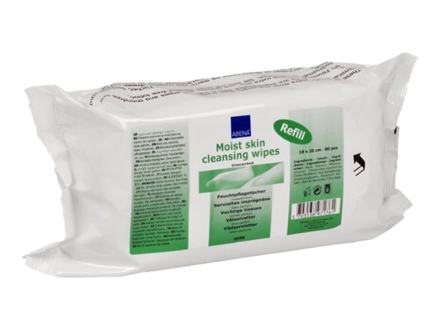 Abena - Rengøringsklude - plastiklomme - antibakteriel - 80 ark (pakke med 12)