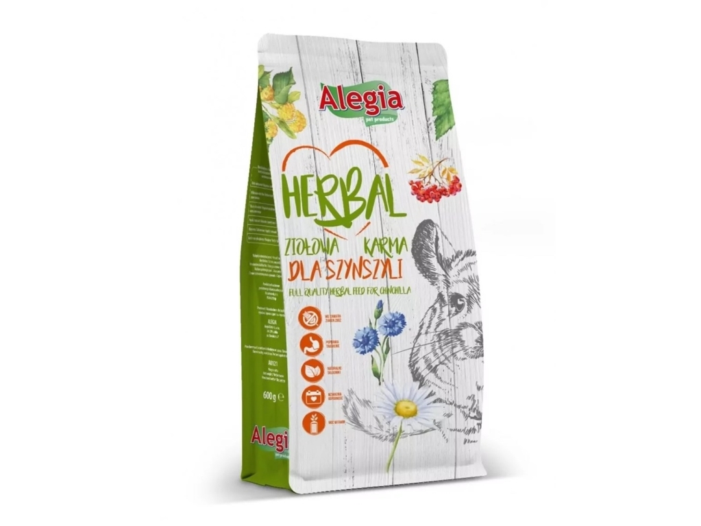 Alegia Herbal - Tørfoder Til Chinchillaer - 600 G