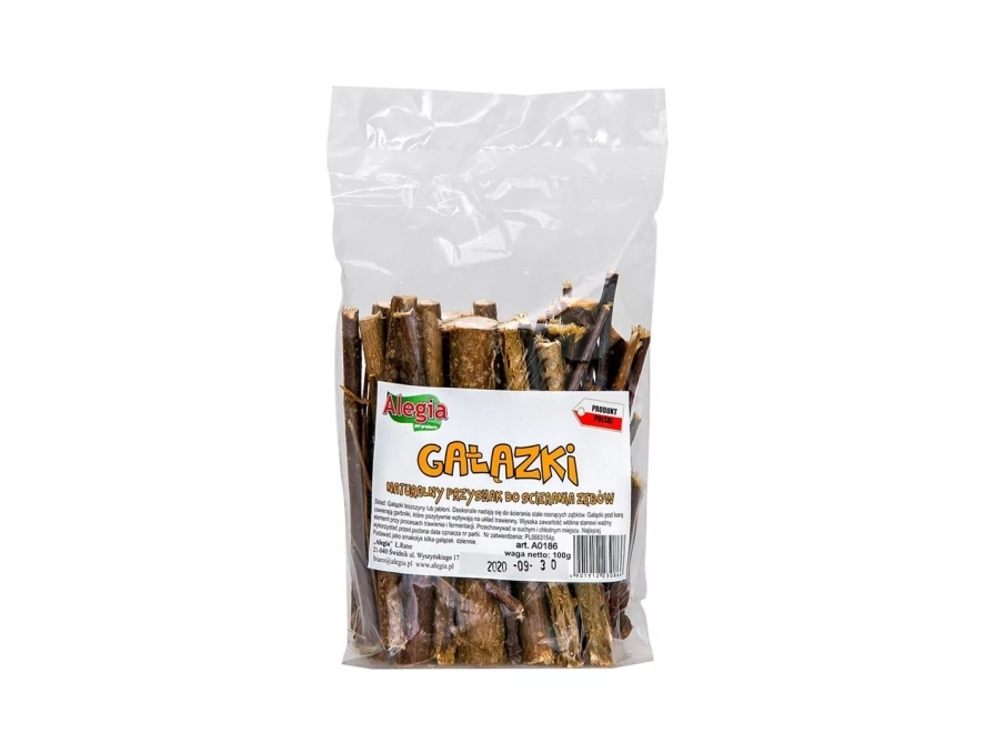 Alegia Twigs For Rodents - Godbidder Til Gnavere Og Kaniner - 100G