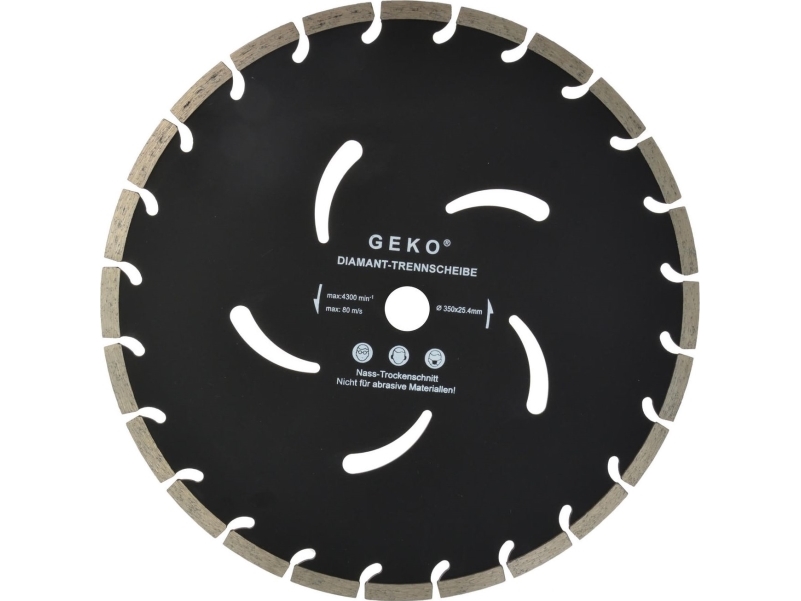 Geko diamantklinge sort 350x10x25,4 mm (G00297)