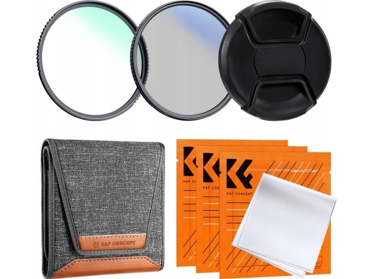 K&F Filterset 4-In-1: Uv Nano-K + Cpl + Deckel + Hülle 82Mm / Sku.2040V1