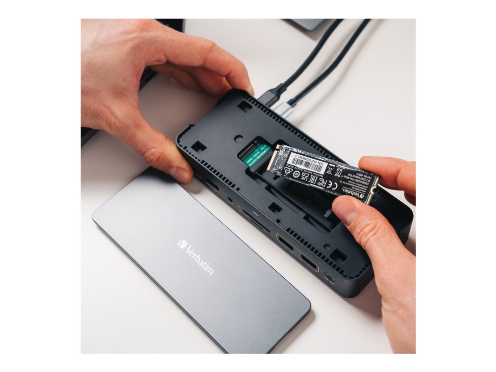 Verbatim Pro - Dockingstation - USB-C - 2 x HDMI, DP - 1GbE - 100 Watt