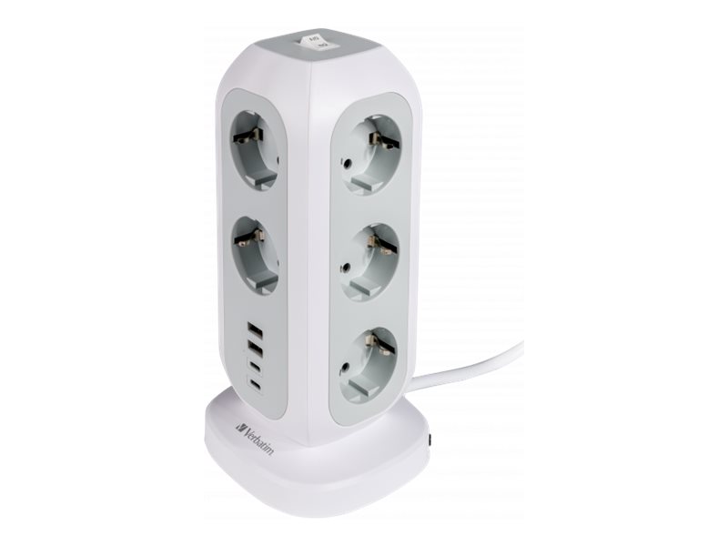 Verbatim 49547, Indoor, Polycarbonat (Pc), Weiß, 11 Ac-Ausgänge, 230 V, 3600 W