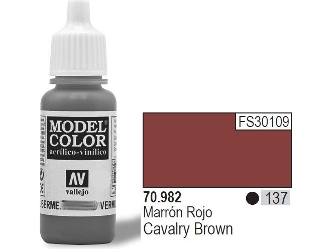 Vallejo Paint Nr137 Cavalry Brown 17ml - 70982 - 70982