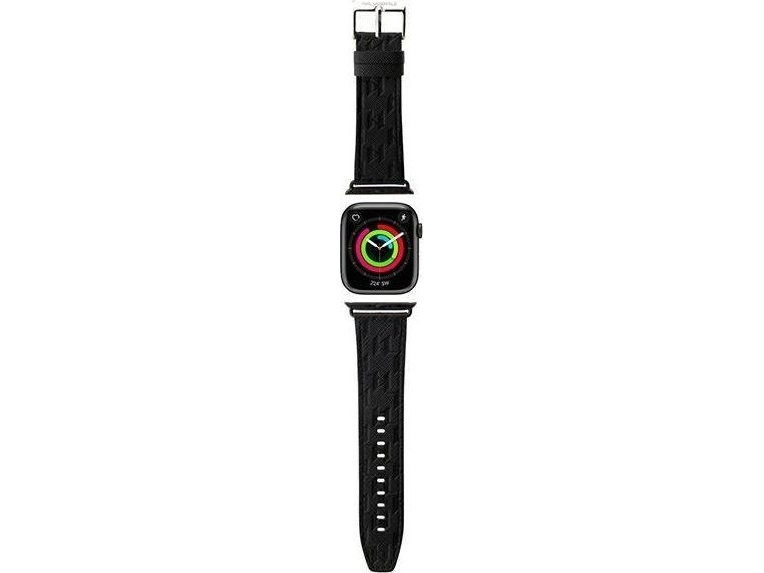 Karl Lagerfeld Karl Lagerfeld Gürtel Klawmsaklhpk Apple Watch 38/40/41Mm Schwarz/Schwarz Armband Saffiano Monogram