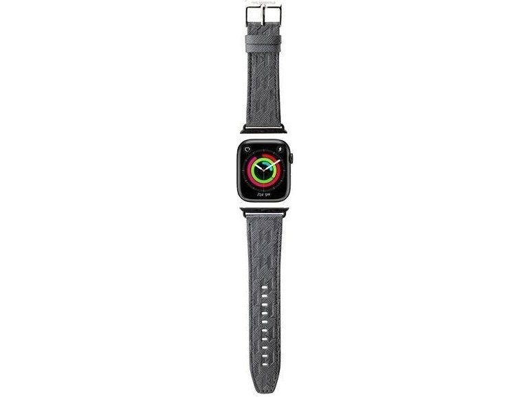 Karl Lagerfeld Apple Watch Dirželis 38/40/41 Mm Klawmsaklhpg Strap Saffiano Mono Sidabrinis