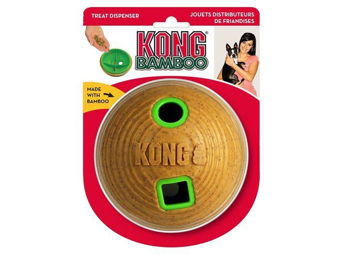 Kong Aktivierungs-Spielzeug Bamb Ball Braun M 12 Cm