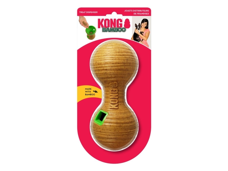 Kong Aktiveringslegetøj Bamb Dbell Brun M 20cm