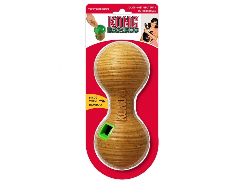 Kong Aktiveringslegetøj Bamb Dbell Brun M 20cm
