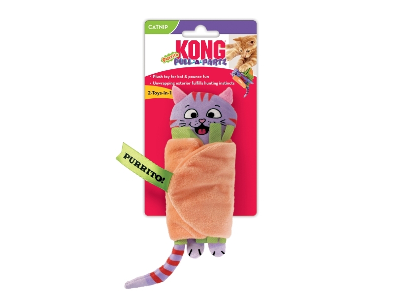 Kong Kattelegetøj Pull-A-Partz Purrito Flerfarvet