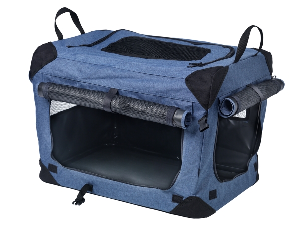 Dogman Milou Canvas Crate Blue XL 81.5x58.5x58.5cm