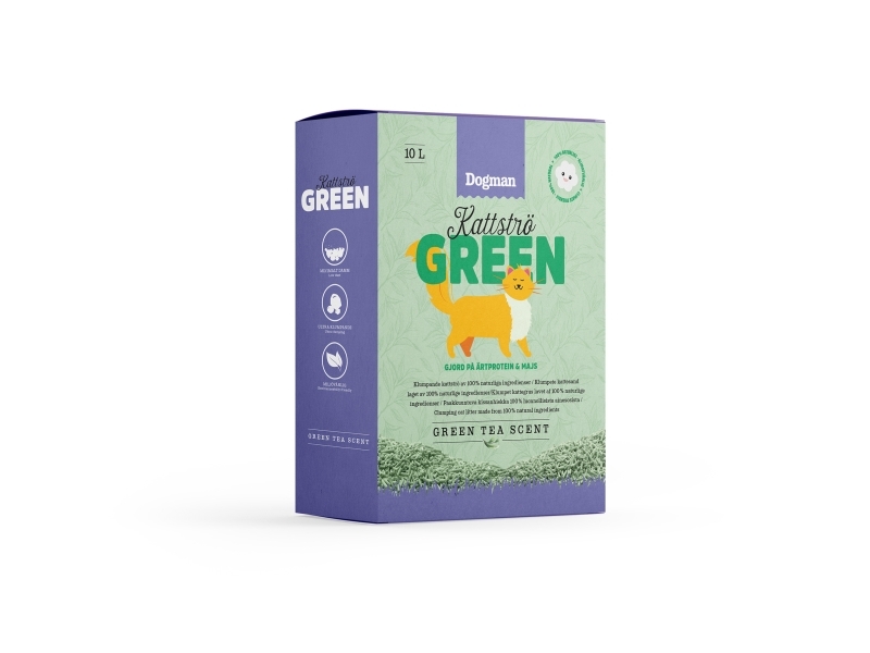 Dogman Kattströ Green Tea Scented 4kg | Sällskapsdjur - Katt - Kattsand och annat strö | GameStuff