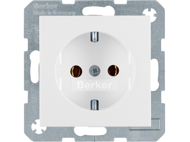 Berker 47438989, Typ F, Weiß, Duroplast, Ip20, 250 V, 16 A