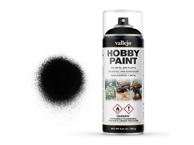 Vallejo 28.012, Sort, Spraymaling, Væske, 400 Ml, 1 Stk |