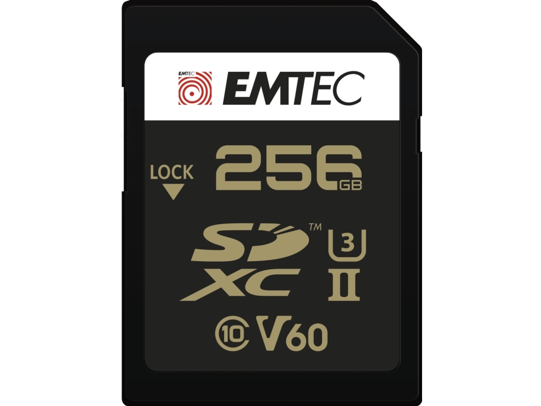 Emtec Ecmsd256guhs2v60, 256 Gb, Sdxc, Klasse 2, Uhs-Ii, 300 Mb/S, 160 Mb/S