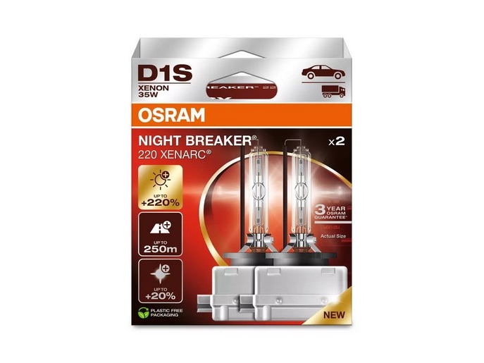 Osram Xenarc Night Breaker 220 - D1S Xenon-lampor | Bilvård & Biltillbehör - Belysning - Xenon Billampor | GameStuff