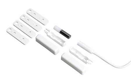 Magnetbrytare infälld/ytmonterad, 6 m kabel, godkänd enligt EN 50131