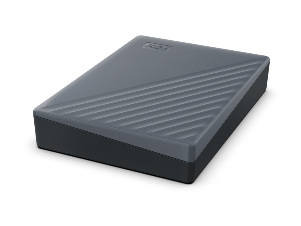 WD My Passport WDBY3J0060BGY - Harddisk - krypteret - 6 TB - ekstern (bærbar) - USB 3.2 Gen 1 - 256-bit AES - silikonegrå